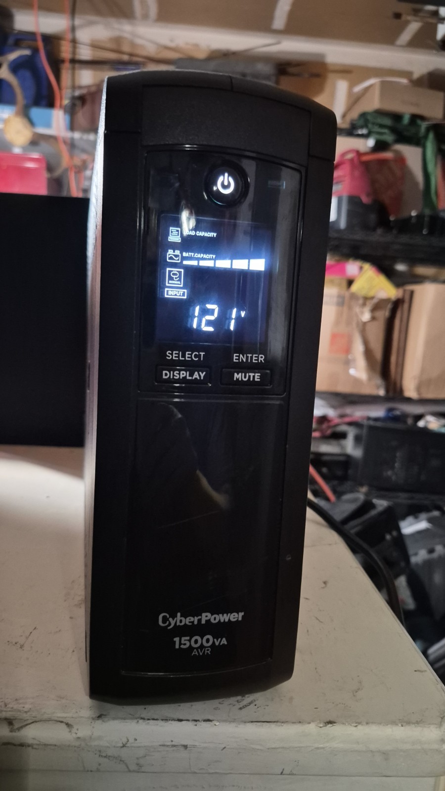 CyberPower CP1500AVRLCD 900W 1500VA Intelligent LCD UPS AVR - Black