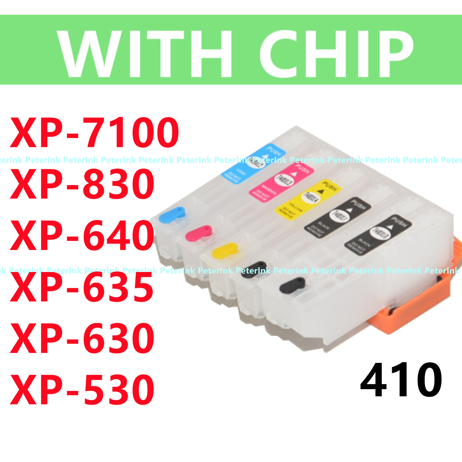 Empty refillable Ink Cartridge T410 410 XL w/ chip for XP-7100 XP-830 XP-640