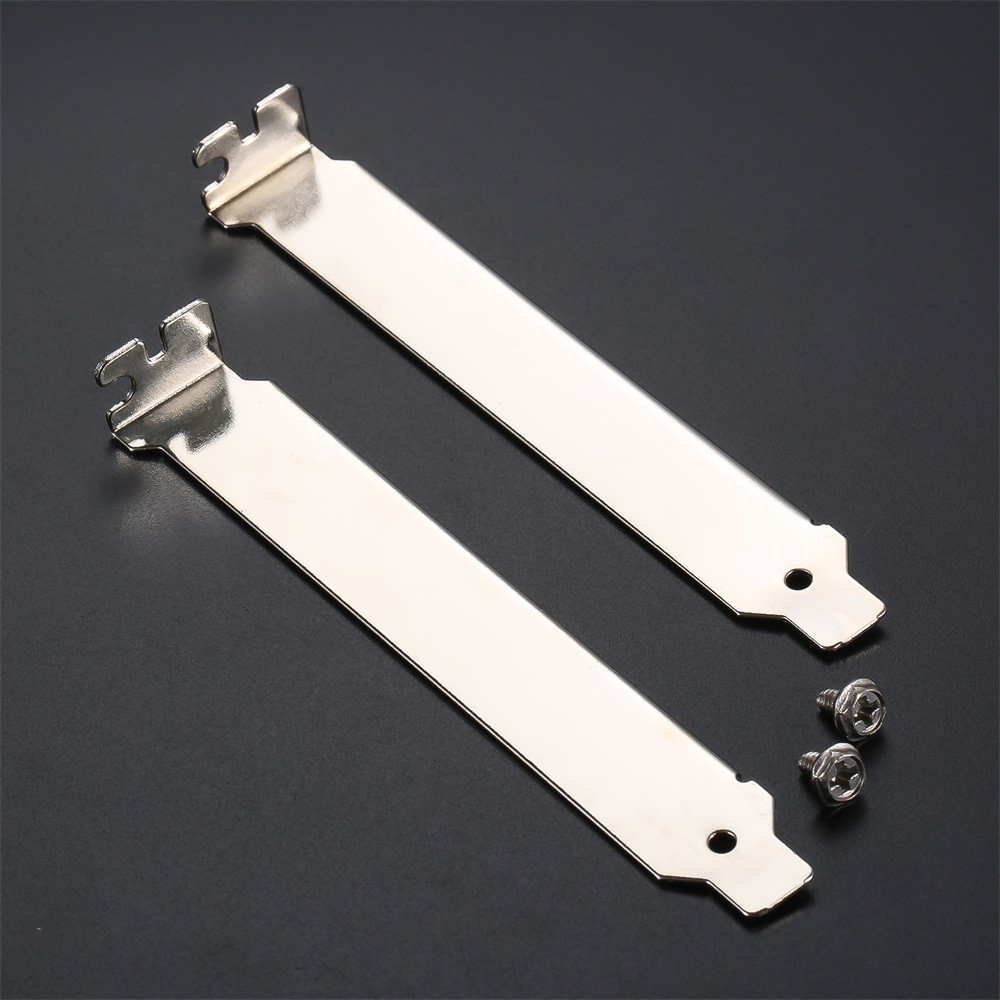 2PCS PCI Slot Cover Bracket W/Screws for Full Profile Computer Laptop PC Cases