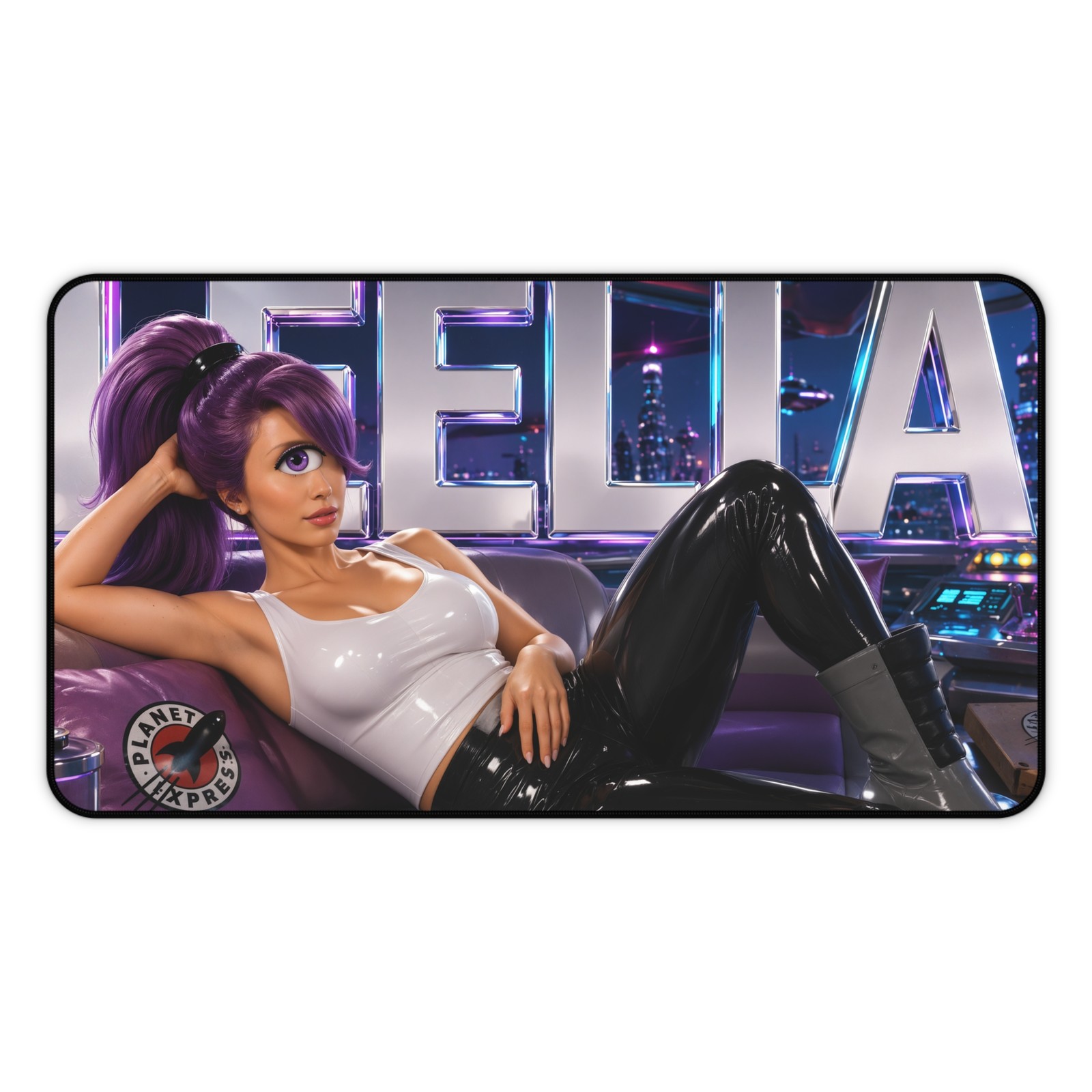 Neoprene Mouse Mat Featuring Turanga Leela, Desk Pad for Keyboard and Computer