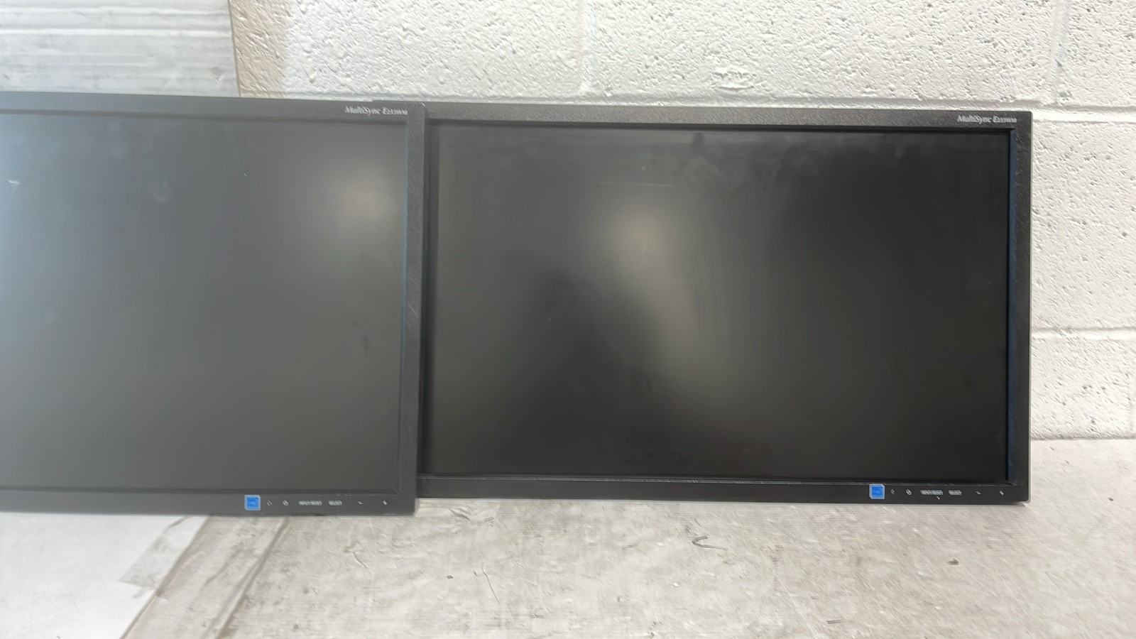 NEC MultiSync E233WM-BK 2016 23" 1080p LCD Monitor DP DVI VGA No Stands Lot Of 2