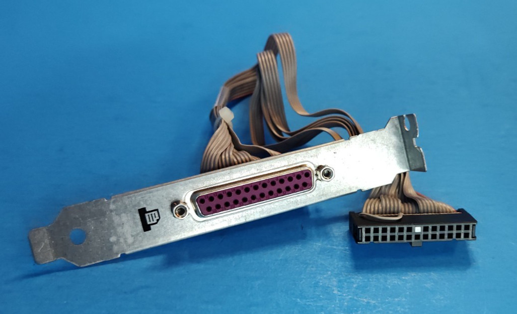 HP Compaq DC5850 DC7900 8100 Desktop DB25 Parallel Port Bracket w/Ribbon Cable