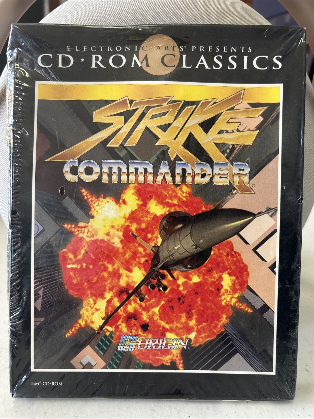 Sealed Strike Commander 1994 Rare EA Big Box PC Video Game Complete CD-ROM CIB
