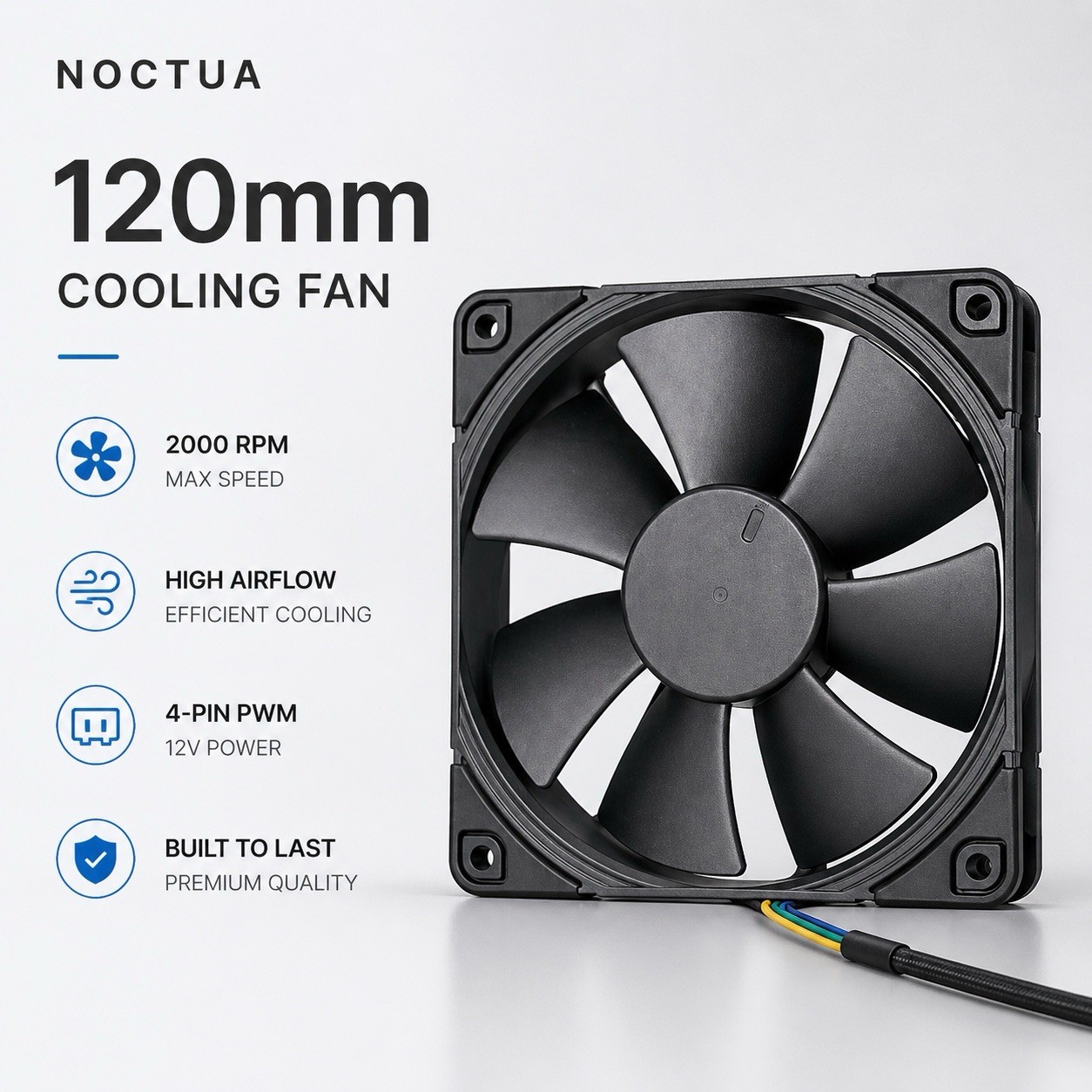 NOCTUA NF-F12 iPPC-2000 PWM 120MM 2000RPM HIGH PERFORMANCE COOLING FANS