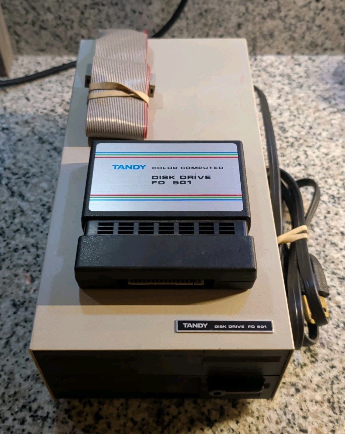Tandy Disk Drive FD 501 & controller for Color Computer - TDP 100 - Untested