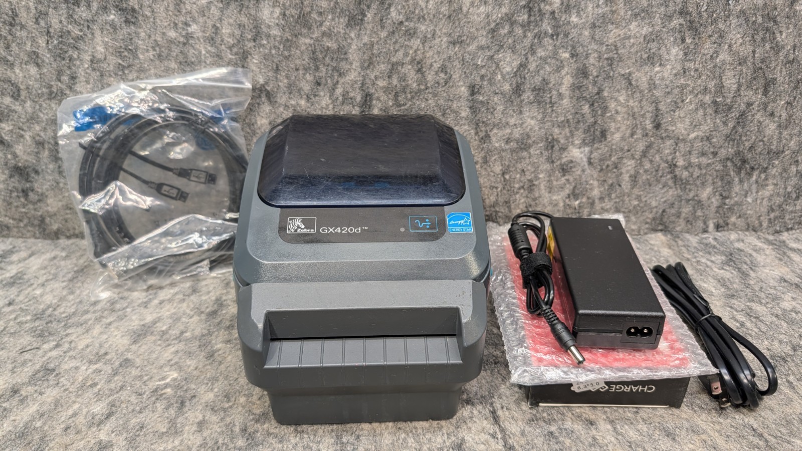 Zebra GX420D 203dpi Thermal Label Printer w/ Auto Front Cutter & Power Supply