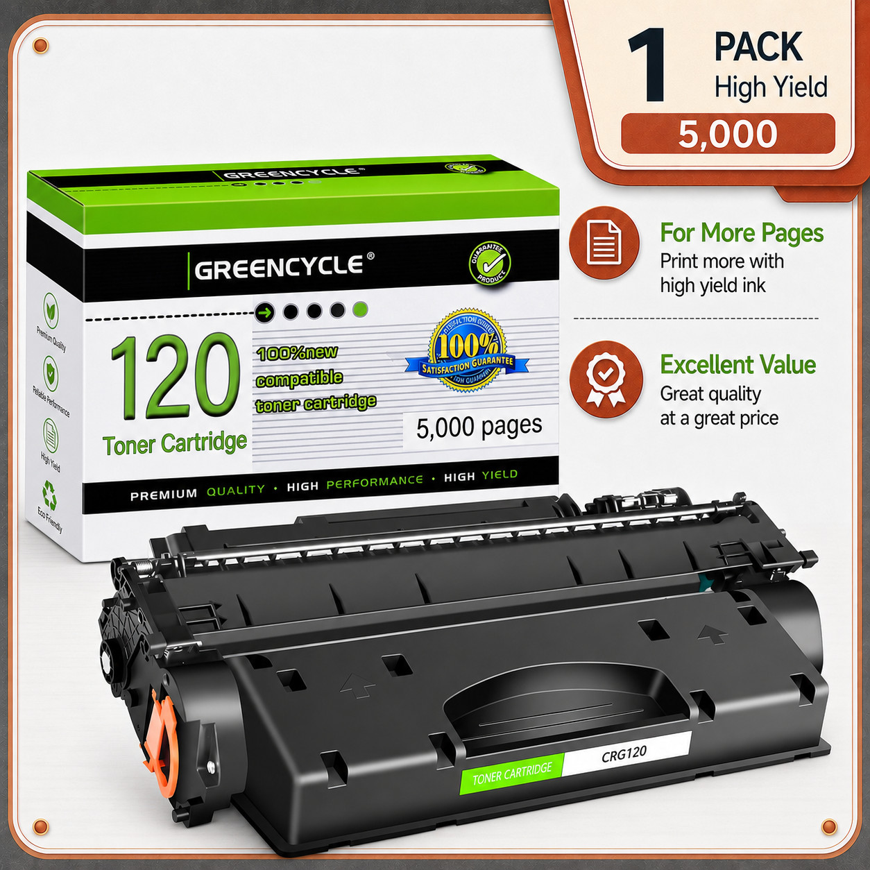 1PK CRG-120 C120 2617B001AA Toner Cartridge fit for Canon ImageClass D1320 D1350