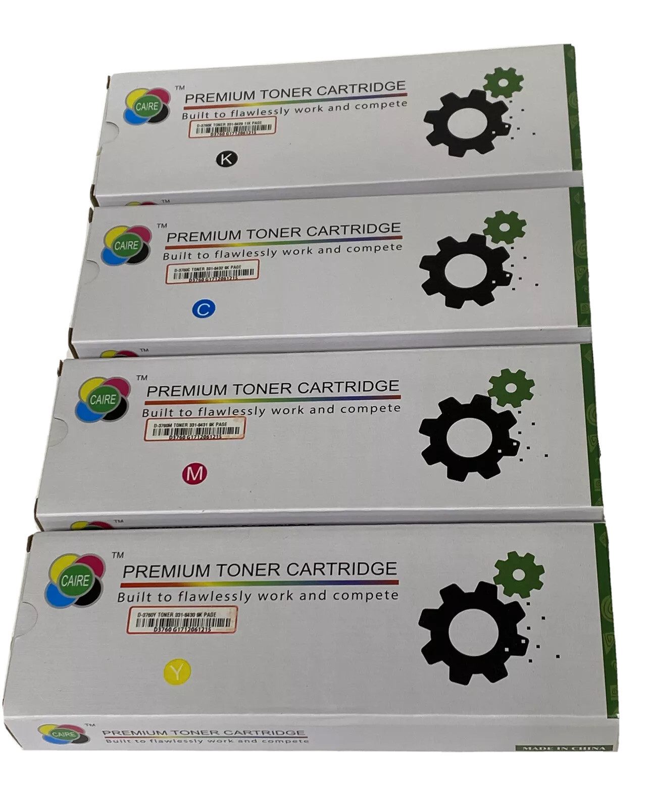 Caire Premium Toner Cartridge D-3760 4-Pack Set K, C, M, Y For C3760 New A1