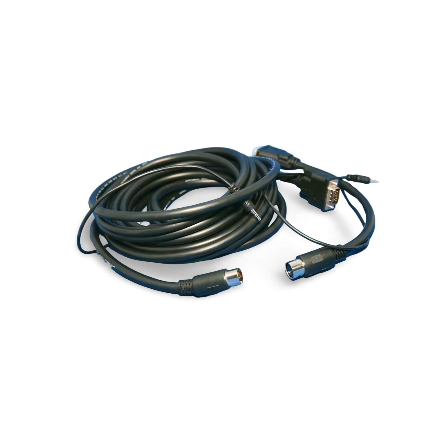 25ft SVGA Monitor HD15 Male to Male Quick Snap Conduit Feed - Black
