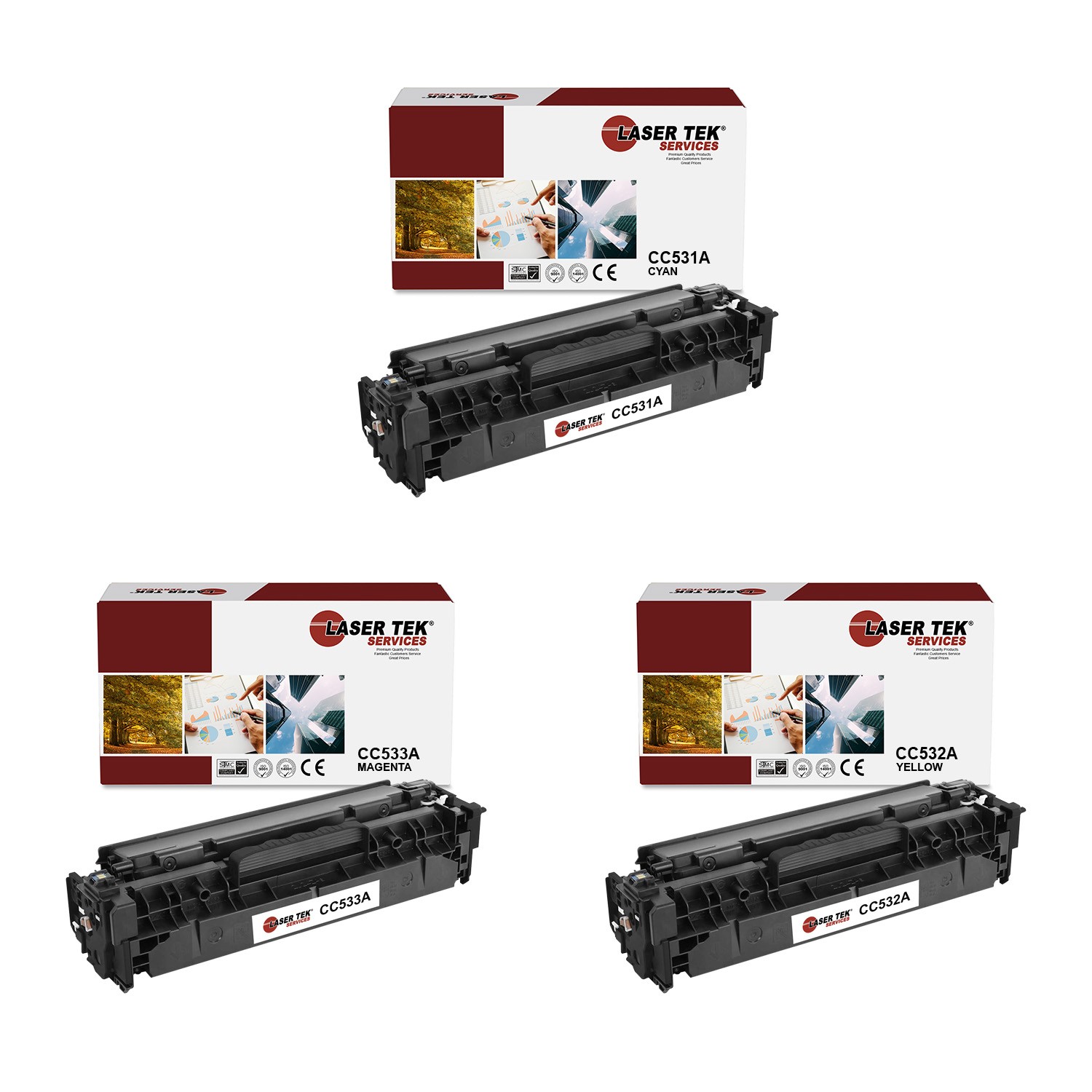 3Pk LTS 304A C M Y Compatible for HP LaserJet CP2025 CP2025n Toner Cartridge