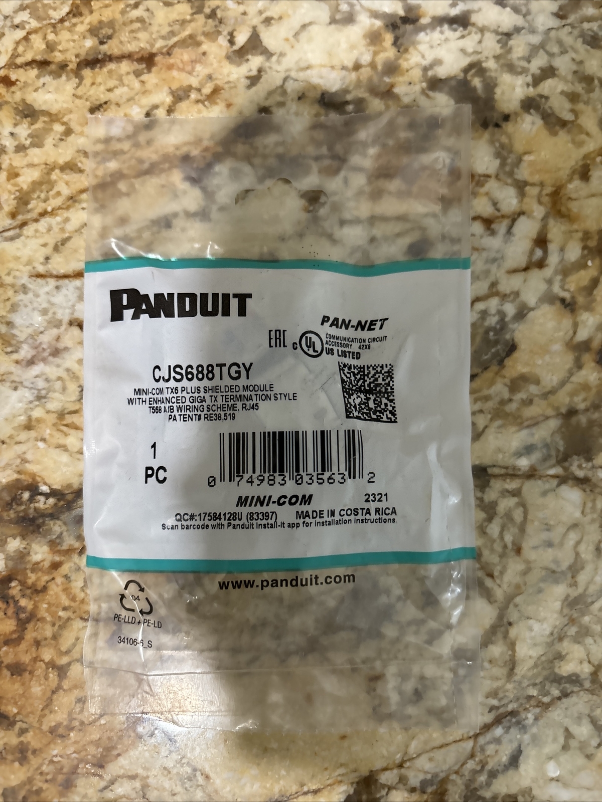 Panduit CJS688TGY Cat6 Shielded Mini-Com Jack ~STSI