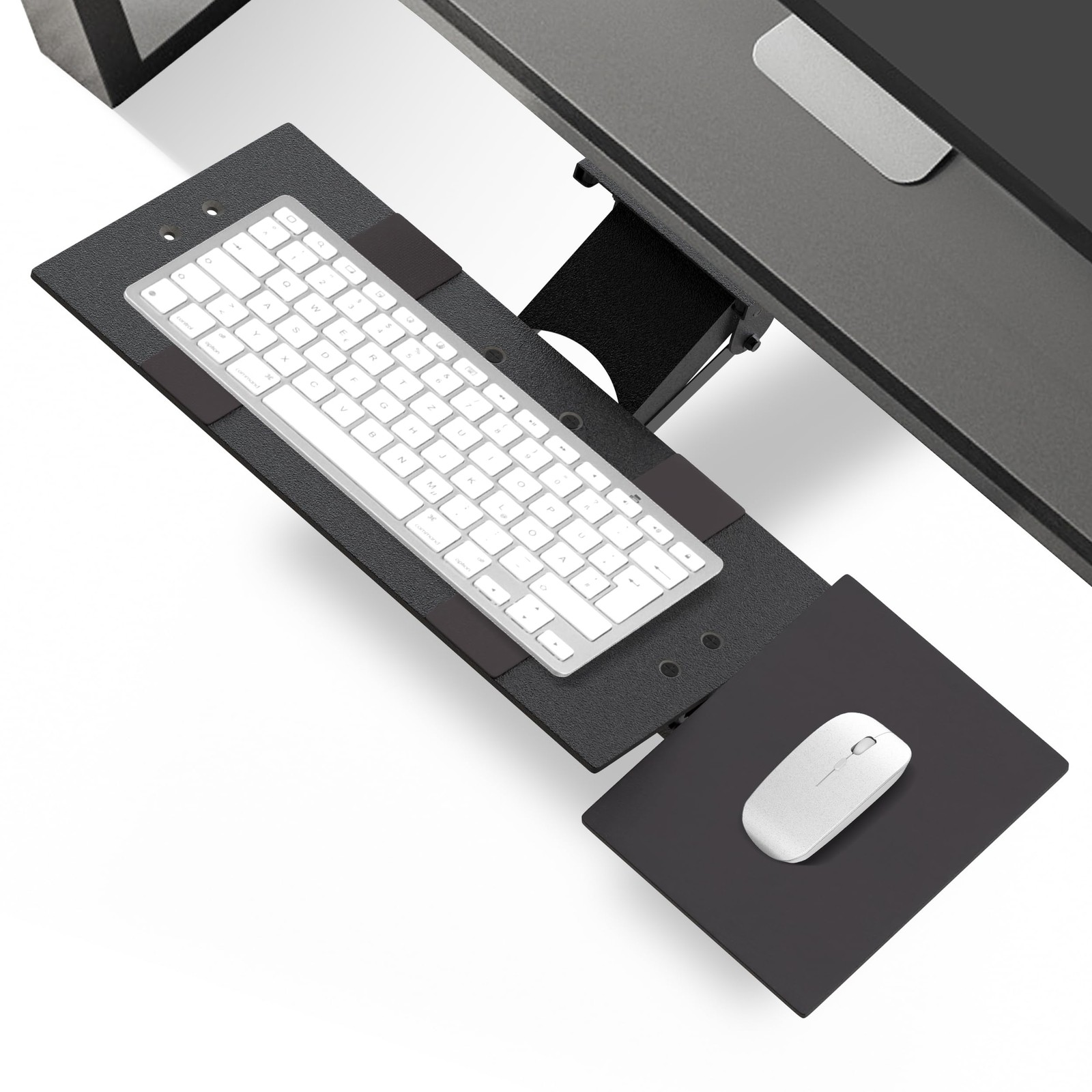 KT1 Ergonomic Under-Desk Computer Keyboard Tray. Adjustable height angle