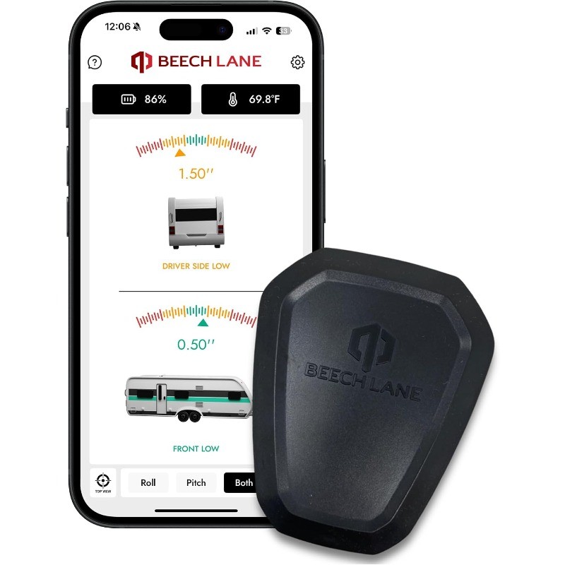 Wireless RV Leveling System, User-Friendly Phone App With Real-Time
