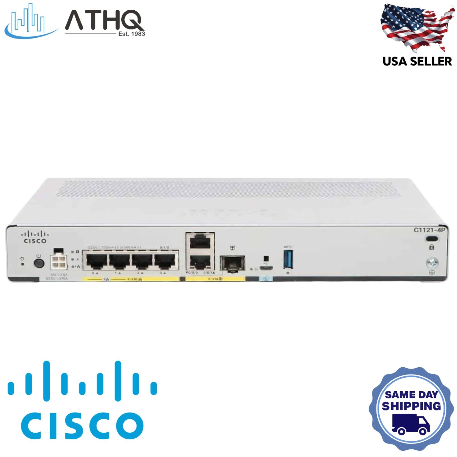 Cisco C1121-4P ISR 1100 4-Port Router, GE WAN + GE/SFP Combo Port - Refresh