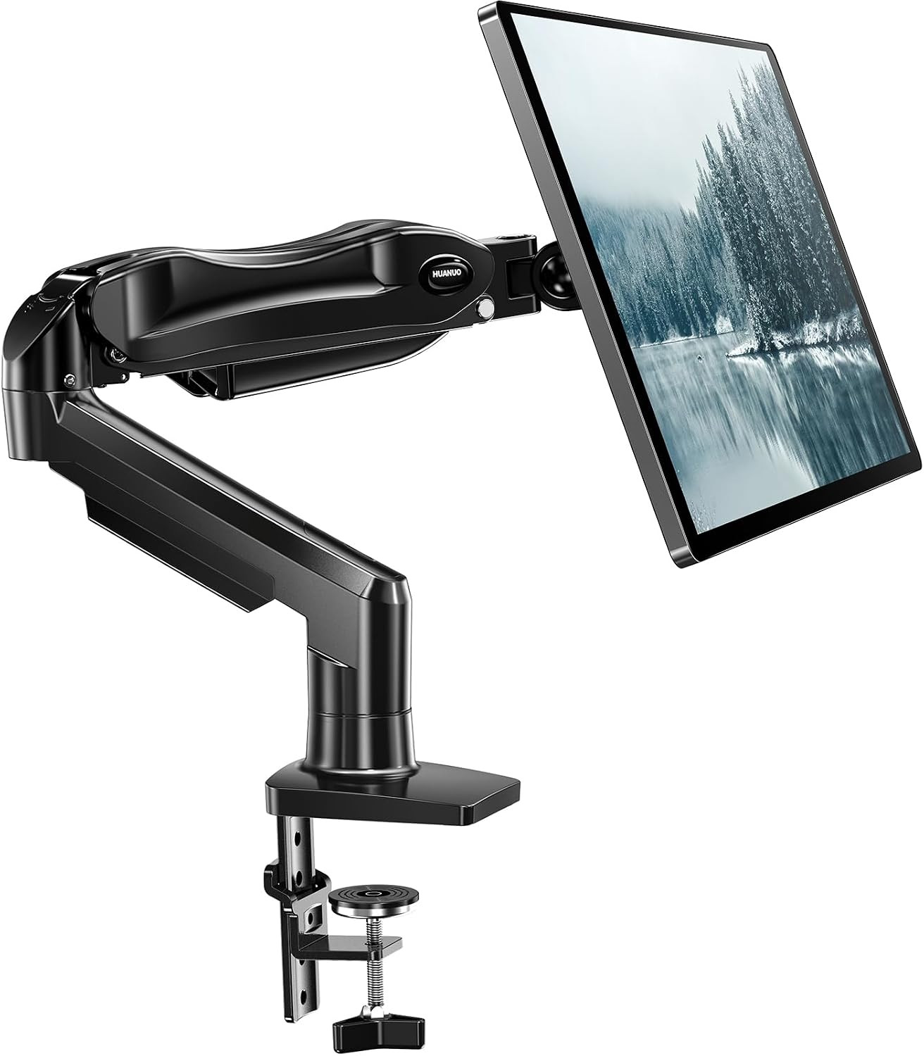 HUANUO Flowlift™ Single Monitor Mount, 13 to 32 Inch Monitor Arm, Adjustable Mon