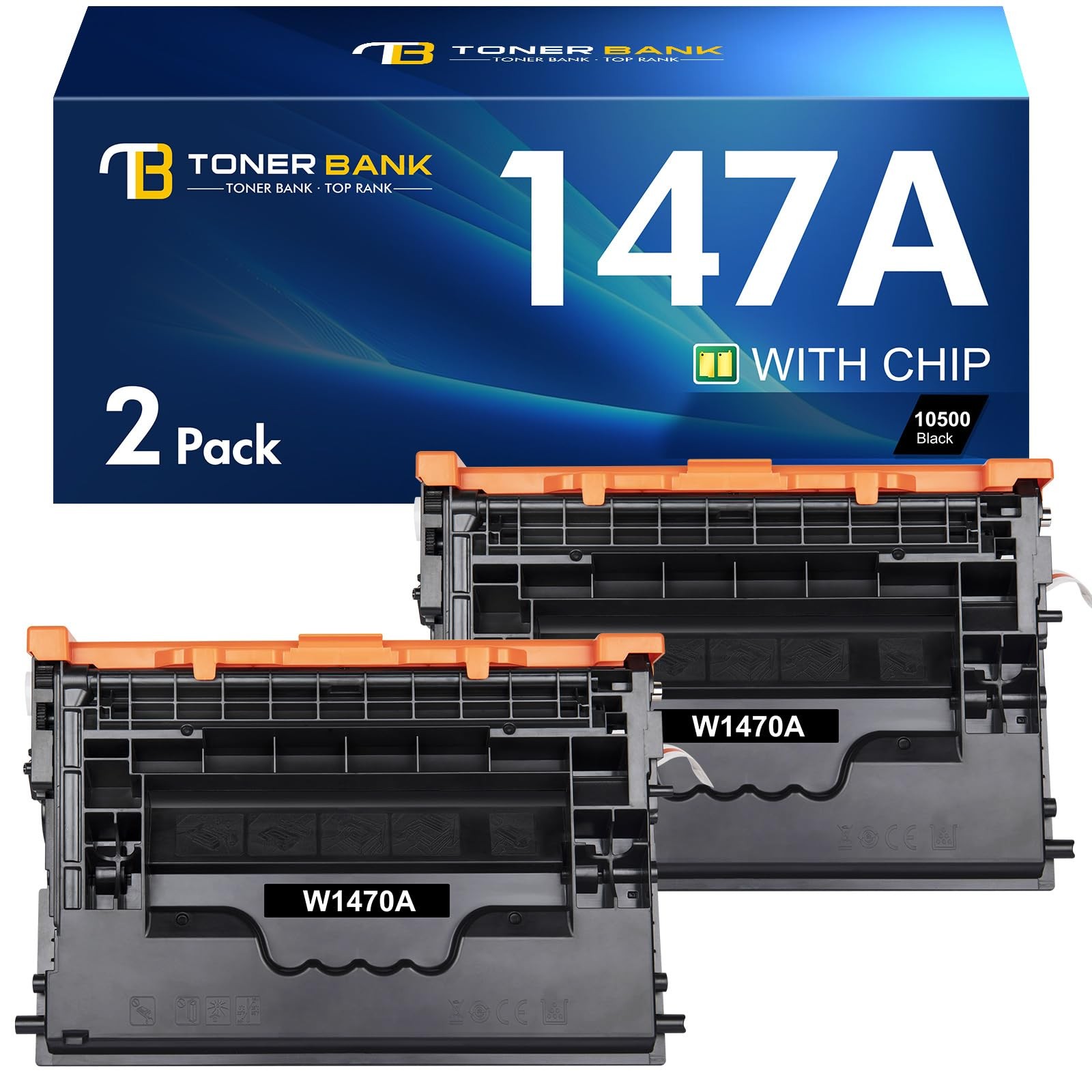 147A Black Toner Standard Yield, Cartridge with chip*2