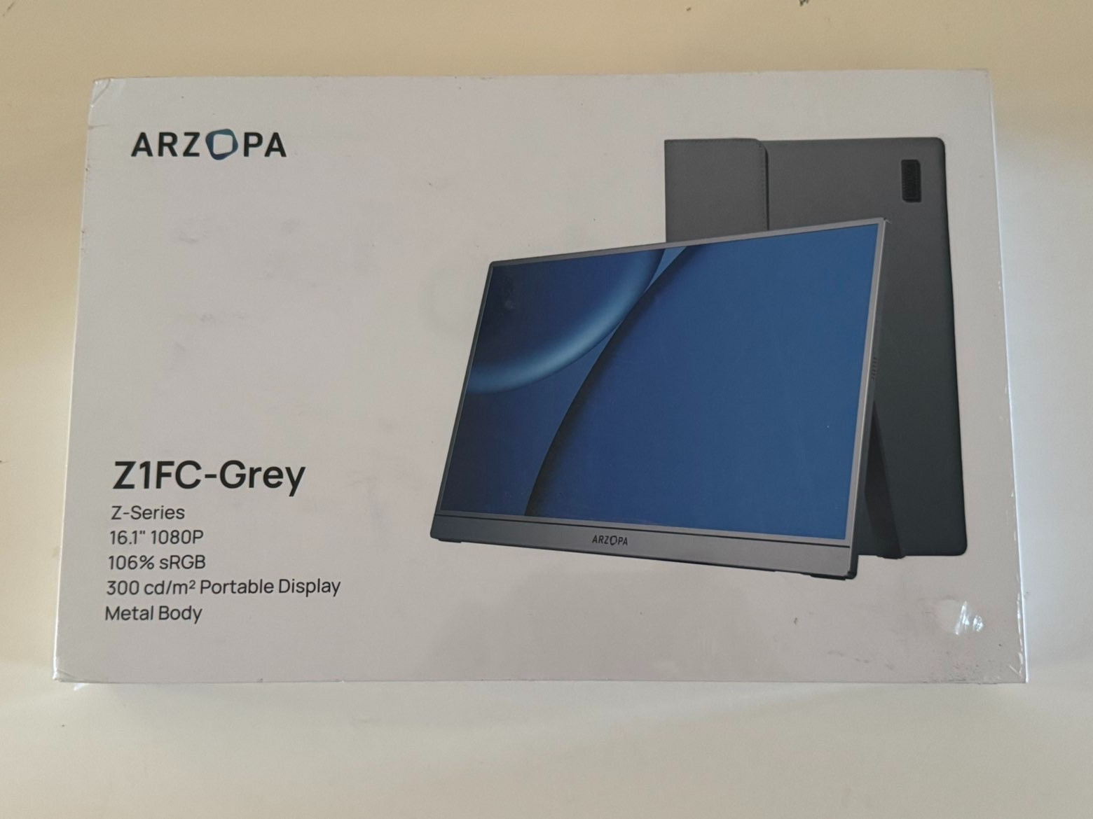 Arzopa Z1FC-Grey 16.1in 1080P IPS 144Hz HDR Portable Monitor USB-C HDMI Sealed