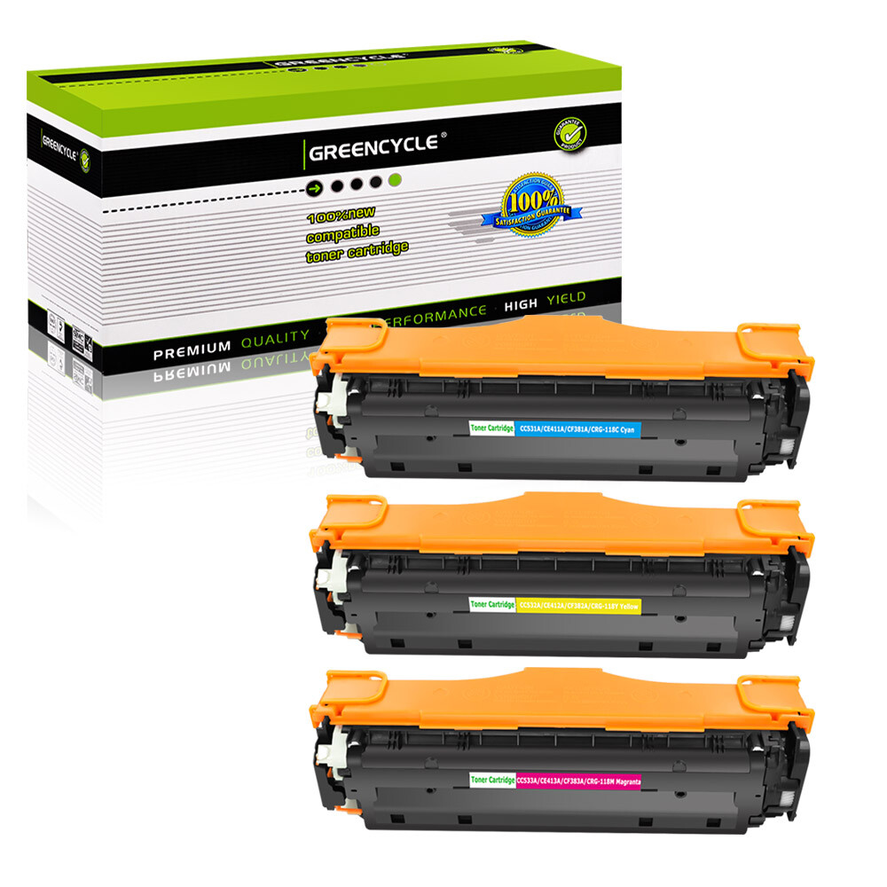 3PK CMY Toner Fits for Canon 118 ImageClass MF724cdw MF729Cdw MF729cx MF8380Cdw