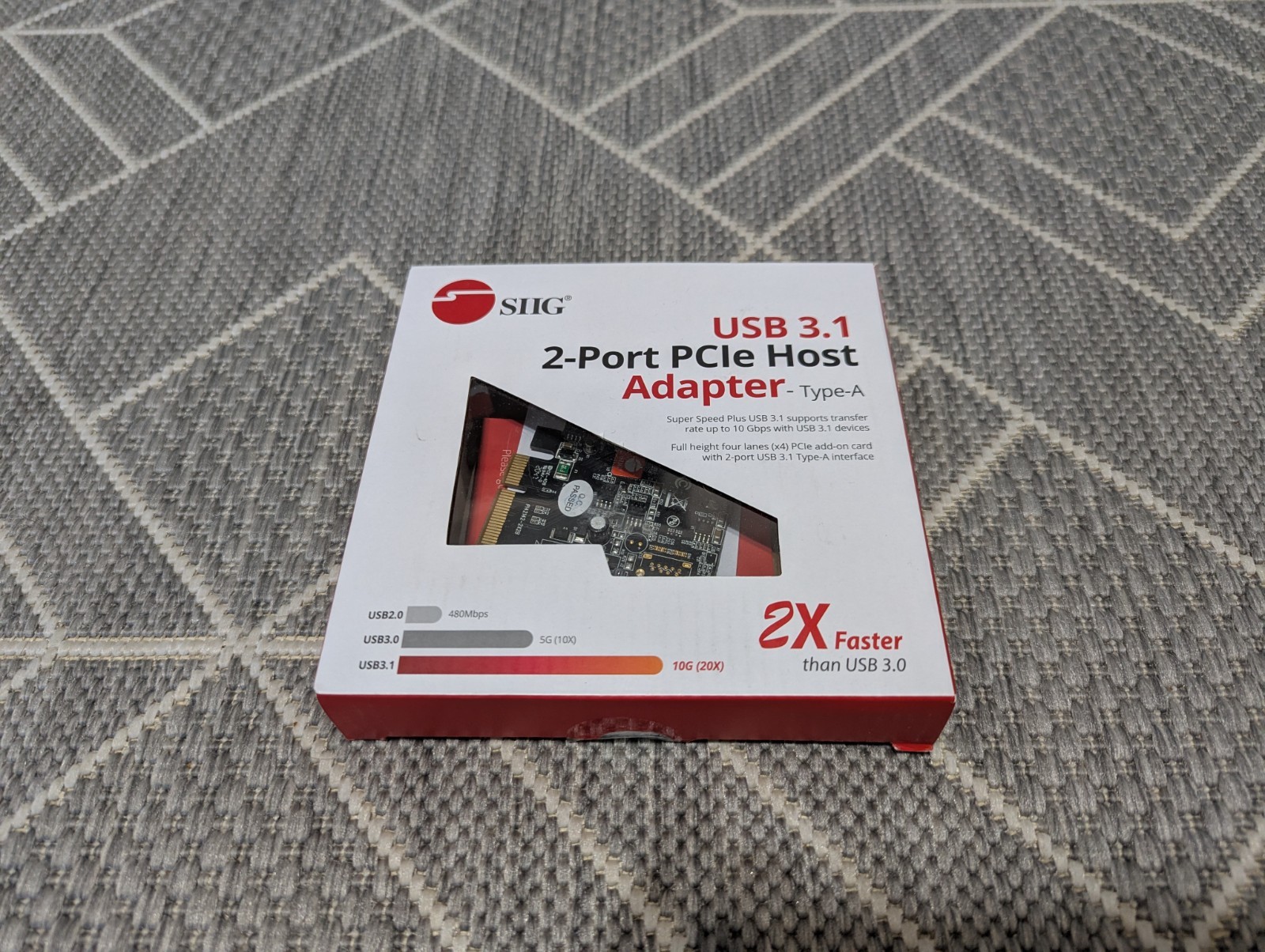 SIIG USB 3.1 2-Port PCIe Expansion Card - 2x USB Type-A - JU-P20912-S2