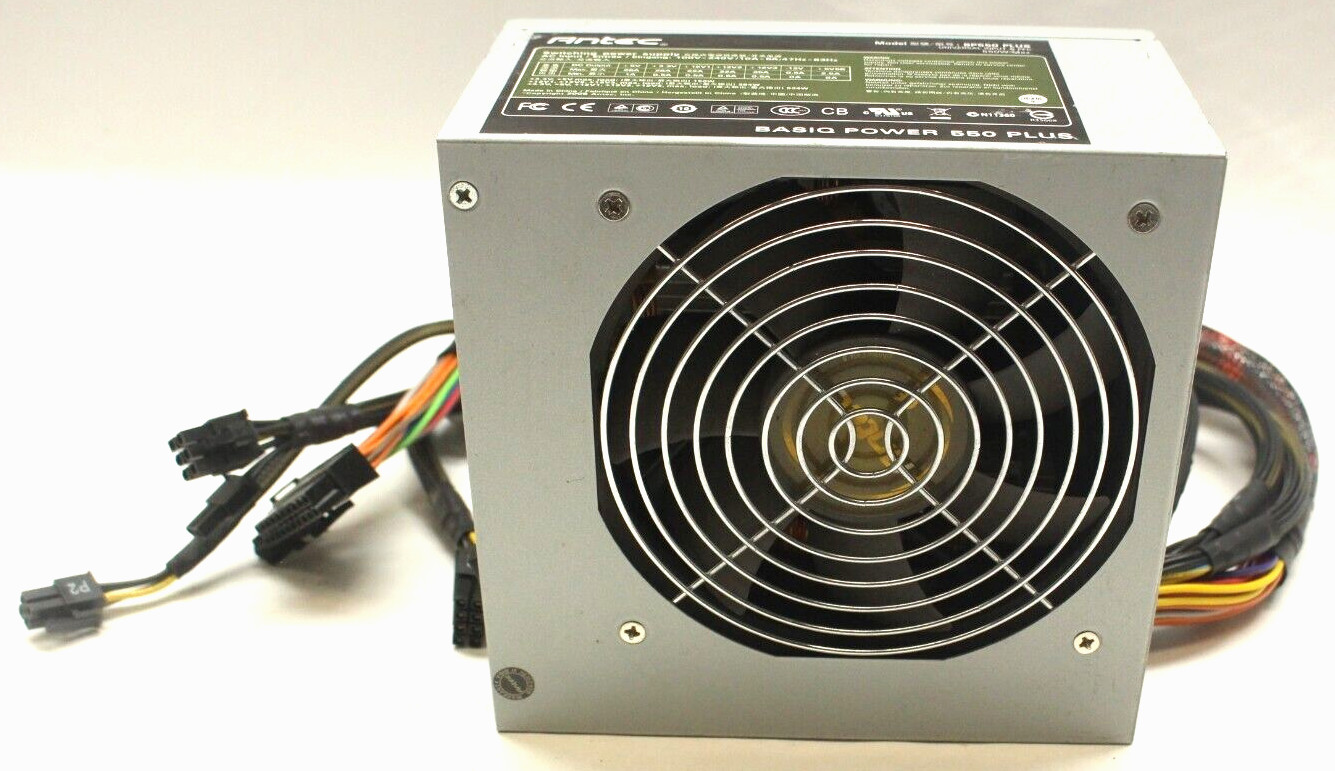 Antec BP550 PLUS 80 Plus 550W Max Semi-Modular ATX Power Supply Unit Used