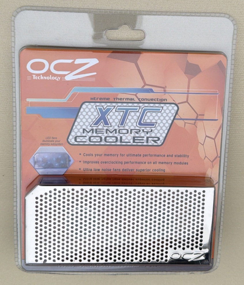 OCZ Tech XTC Memory DDR1 DDR2 RAM Cooler Dual 60mm Fans, Blue Lights OCZTXTCC