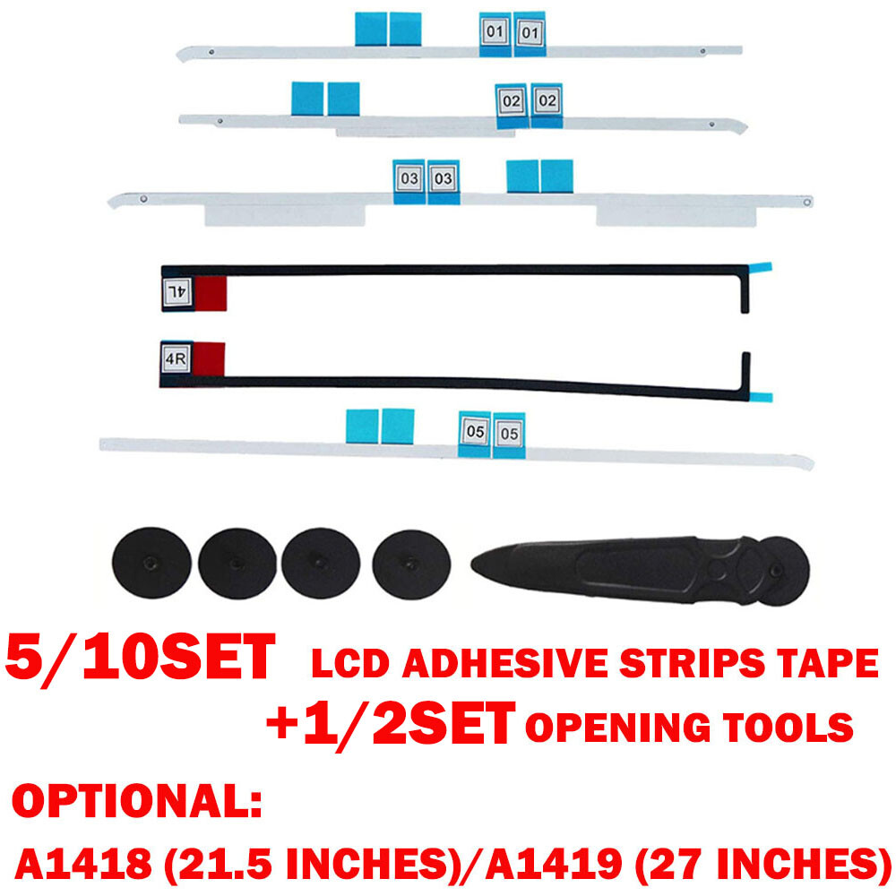 5/10 Sets For iMac 12-15 LCD Screen Adhesive Strip Sticker Tape Kit A1419  A1418