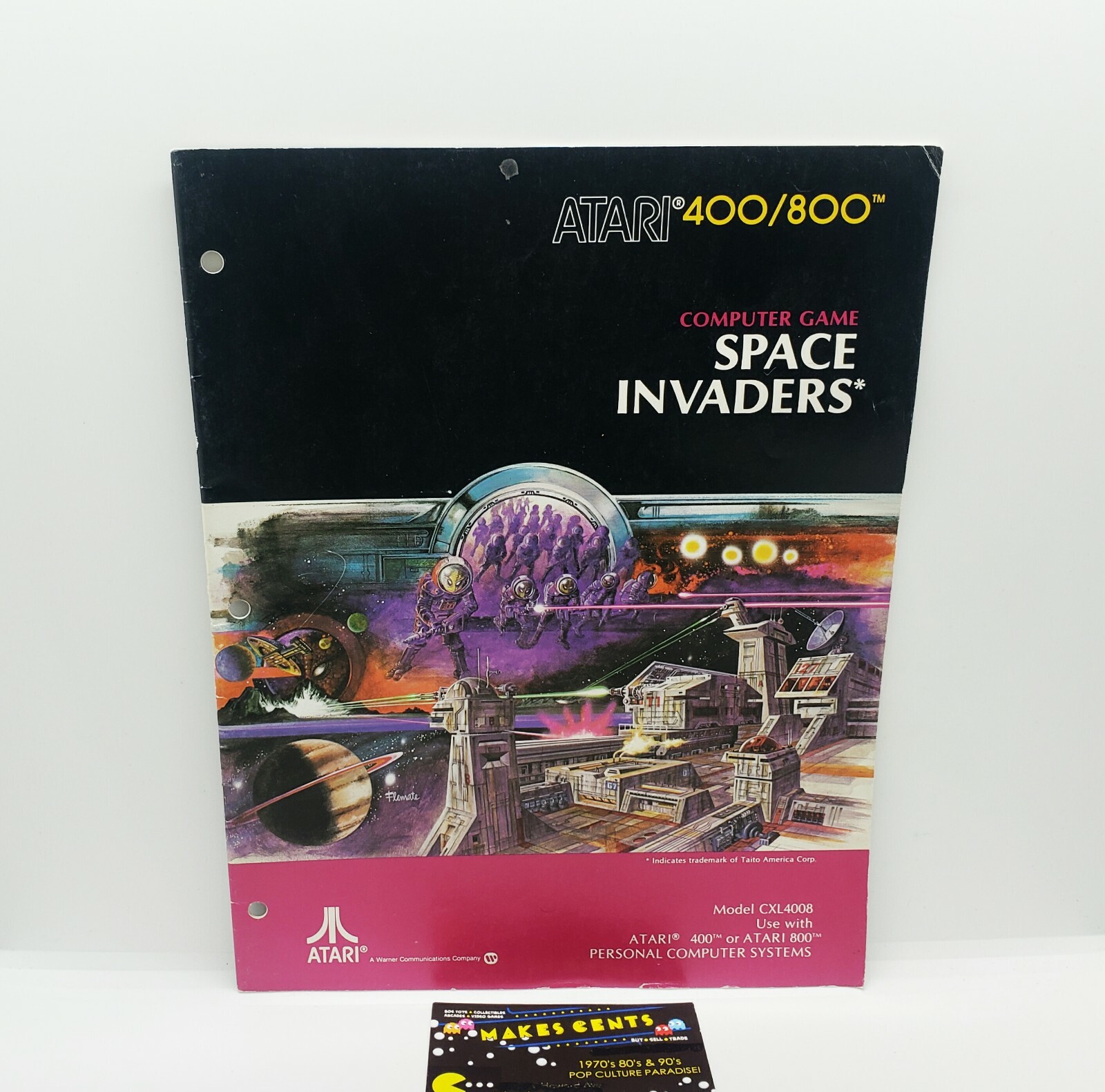 1981 ATARI 400/800 SPACE INVADERS Vintage Computer Original Manual Only 