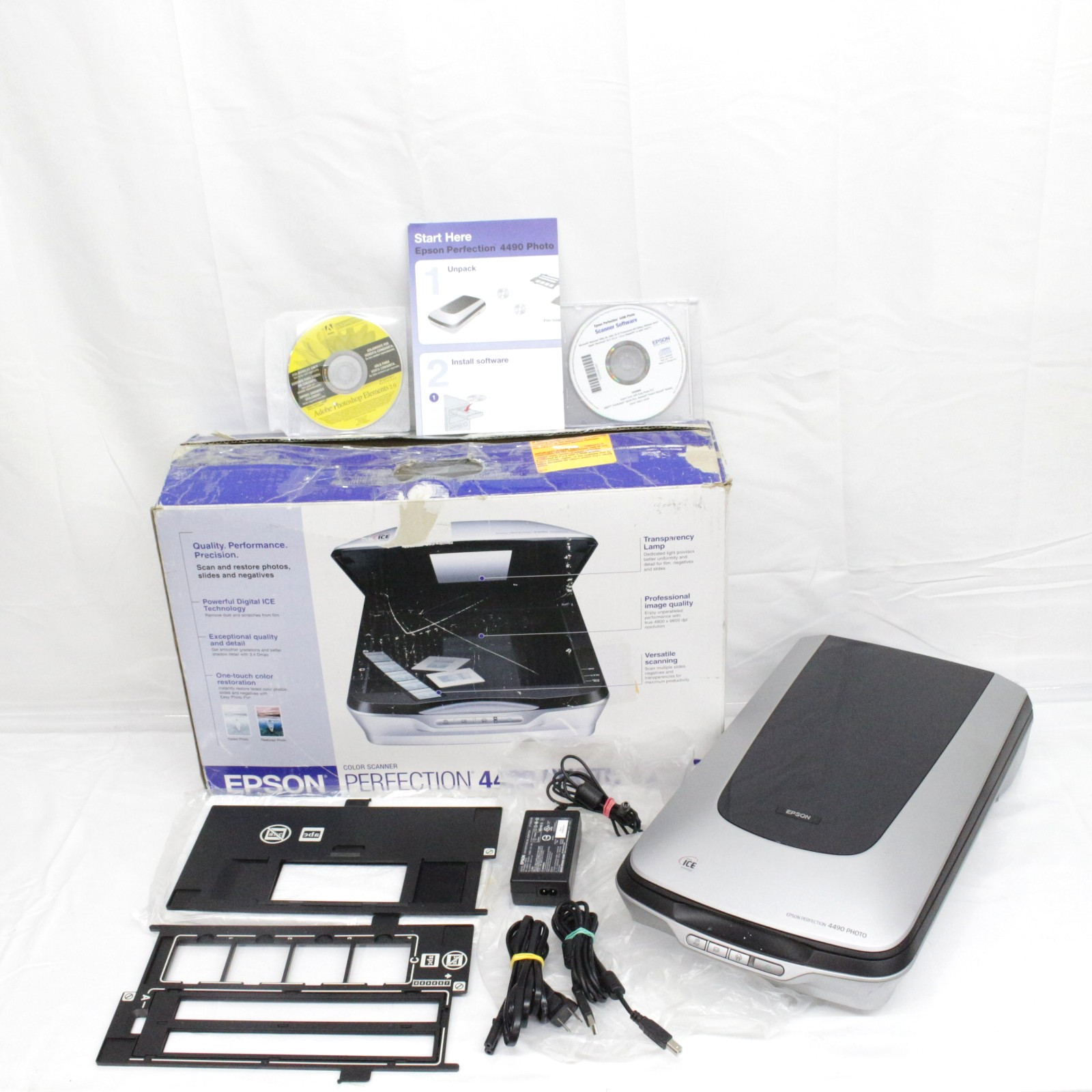 Epson Perfection 4490 Photo Flatbed Scanner J192A USB + Some New Parts