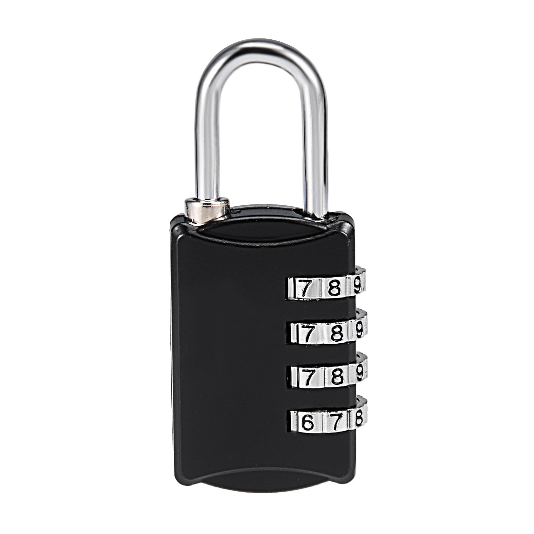 4 Digit Combination Padlock 4mm Shackle Zinc Alloy Lock Black