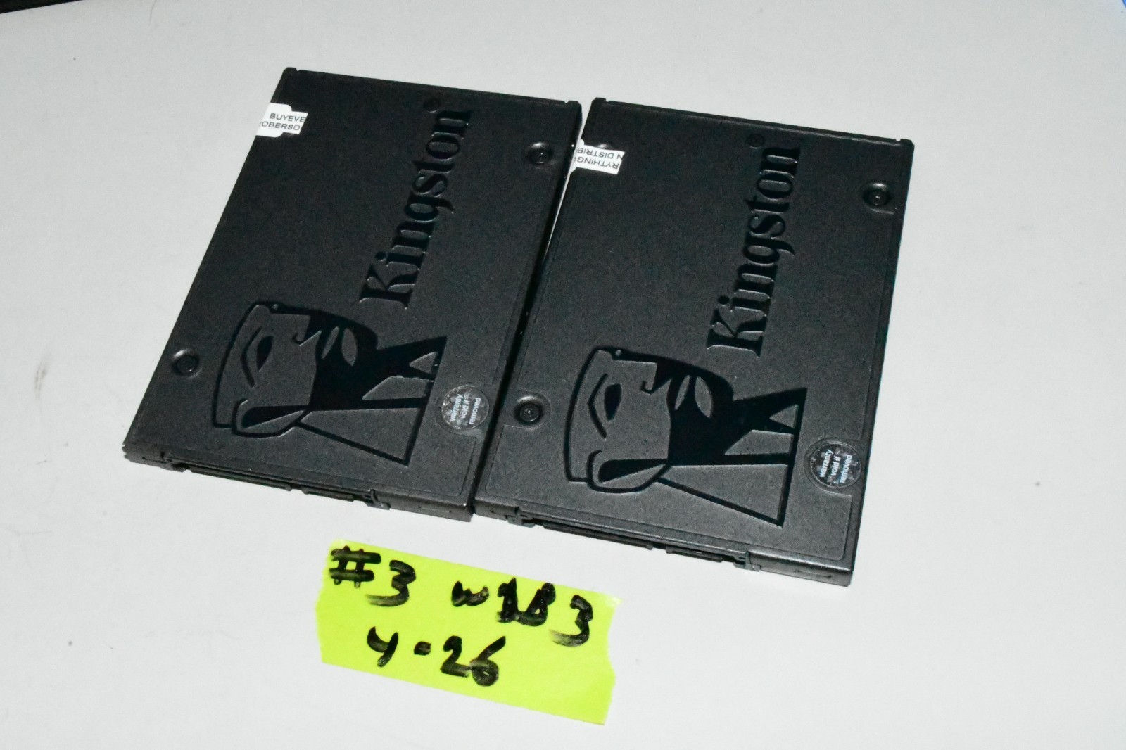 LOT 2 KINGSTON 120GB 2.5" SATA SSD SA400S37120G TESTED WORKS FORMATTED #3