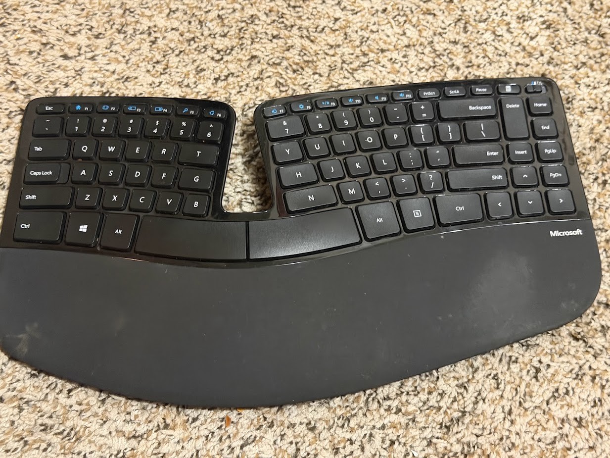 Microsoft Wireless Sculpt Ergonomic Keyboard Model 1559 - No Receiver