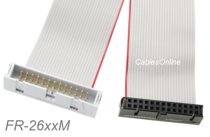 26-Pin (2x13) 2.54mm-Pitch Male/Female 26-wire IDC Flat Ribbon Extension