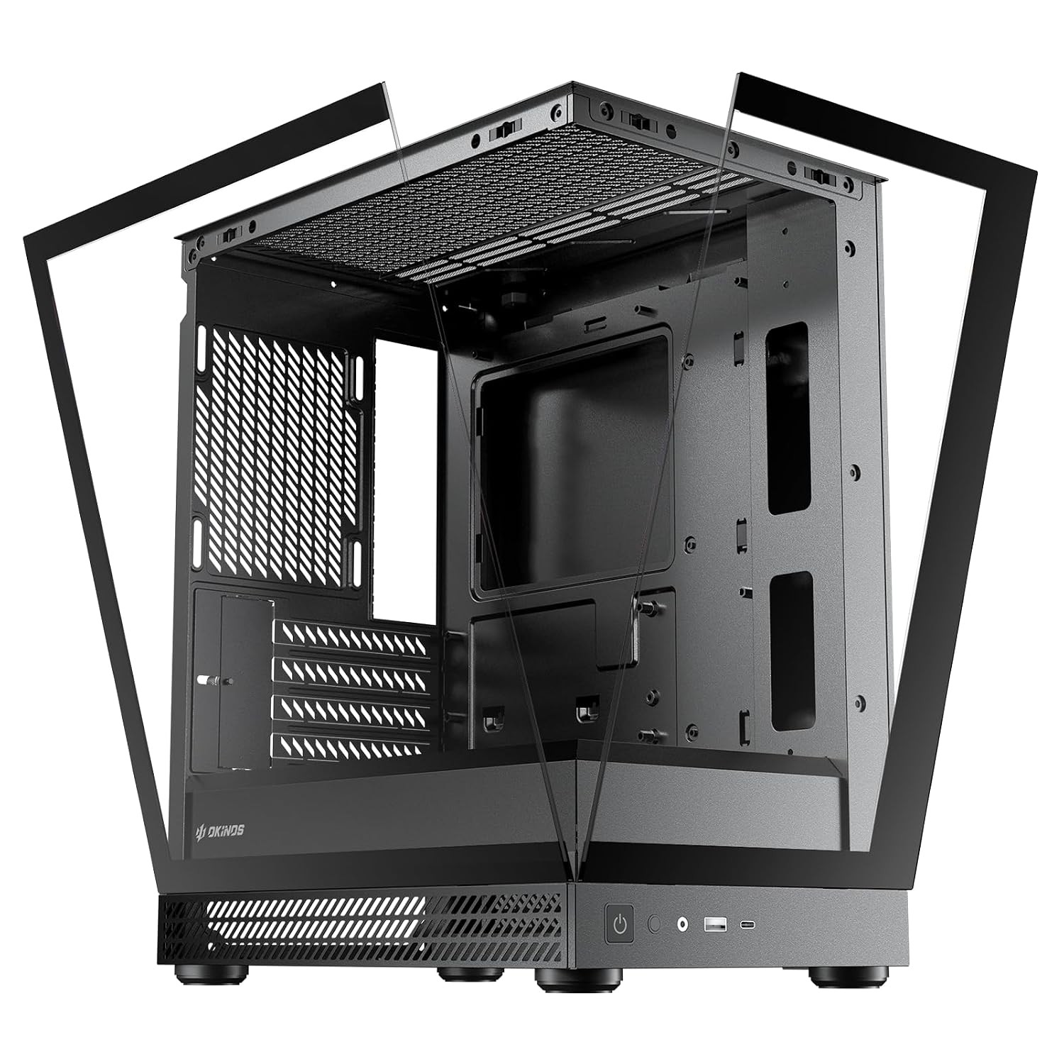 Okinos Aqua UNO Micro ATX Case, Case Only – No Fans Included, No Radiator Suppor