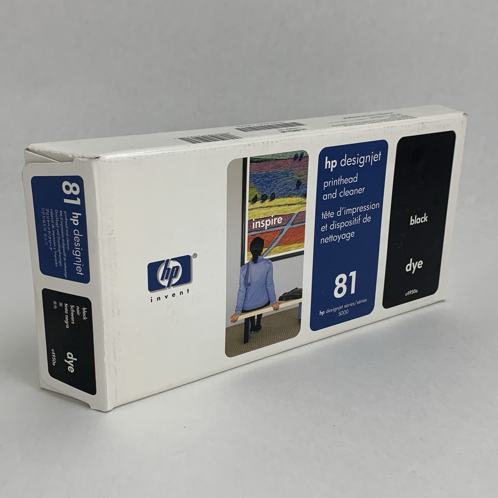 HP C4950A 81 Black Printhead Cleaner Designjet 5000 5500 New  OEM Box Sealed 08