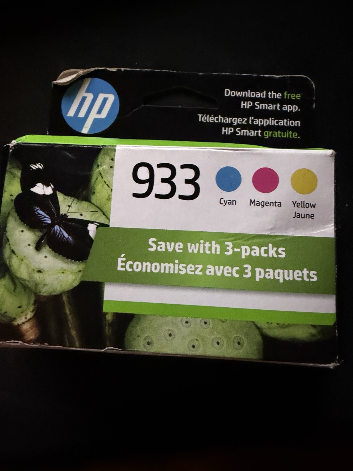 Genuine HP 933 Cyan Magenta Yellow Ink Cartridges 3 Pack Exp 2026 Sealed Box