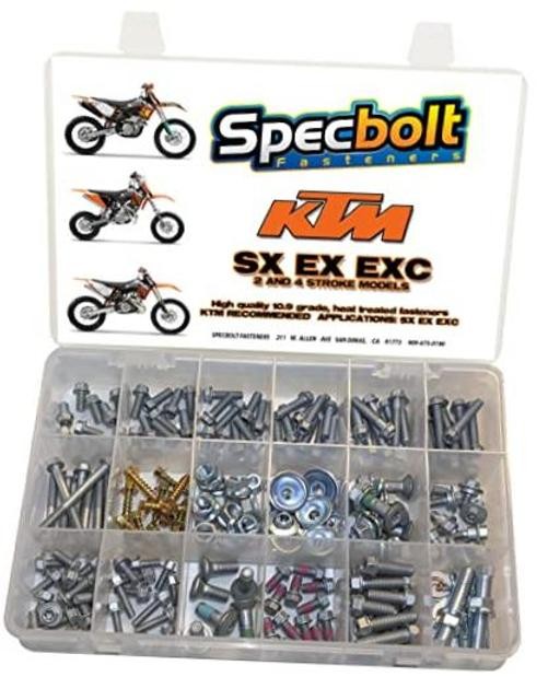 250pc Specbolt Brand Bolt Kit for Maintenance & Upkeep for: KTM SX SX-F EXC