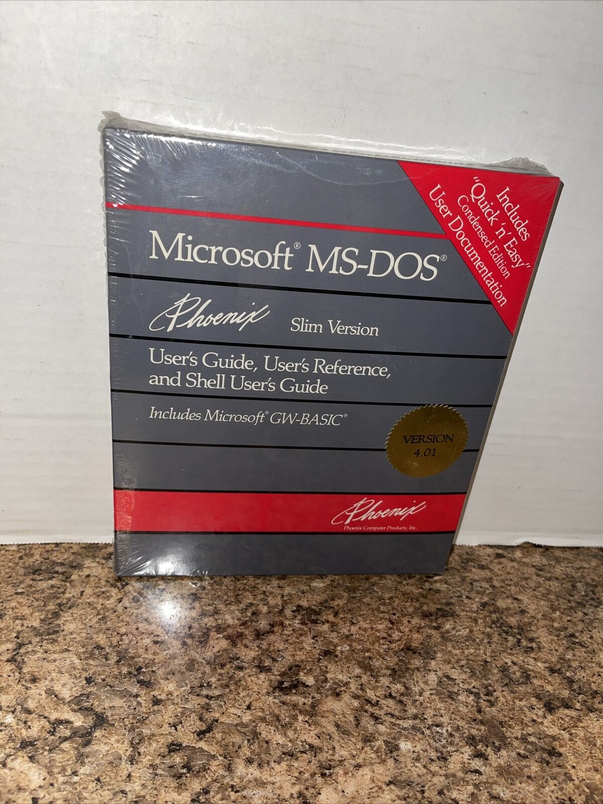 Microsoft MS-DOS Phoenix Slim Version Version Brand New Sealed Vintage PC 4.01