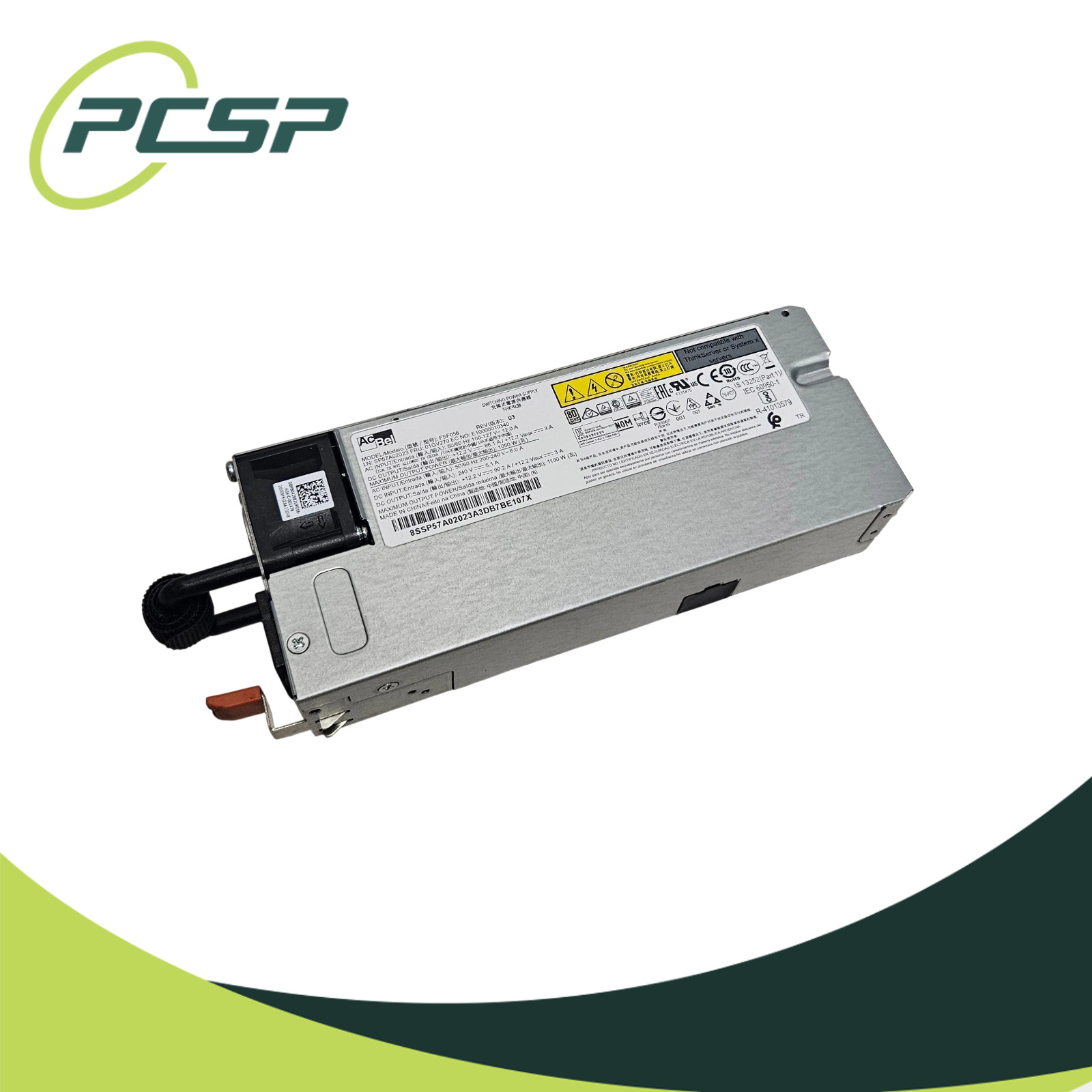 Lenovo 01GV270 ThinkSystem SR650 1100W Hot Swap Server Power Supply PSU