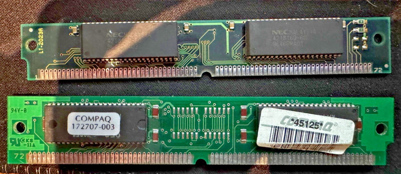 Samsung KMM5322200AW-7 72PIN simm 70NS tin leads NON-PARTY 8MB