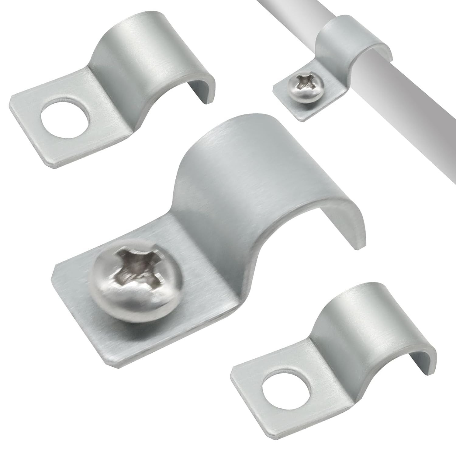Heavy Duty Cable Wire Clips, 100 Pcs, 1/4 Inch | Zinc Plated Steel, Secure Wall