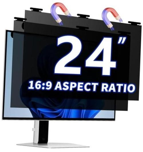 [2 Pack] 24 Inch Magnetic Hanging Computer Privacy Screen for computer 24 Inch