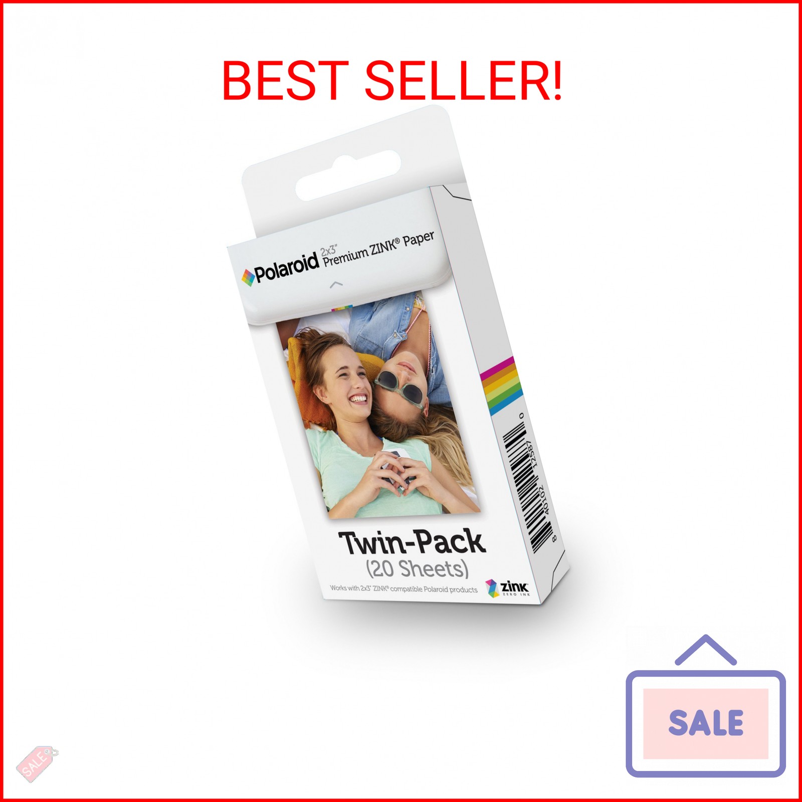 Polaroid POLZ2X320 2 x 3 inch Premium Zink Photo Paper Twin Pack (20 Sheets) Fil
