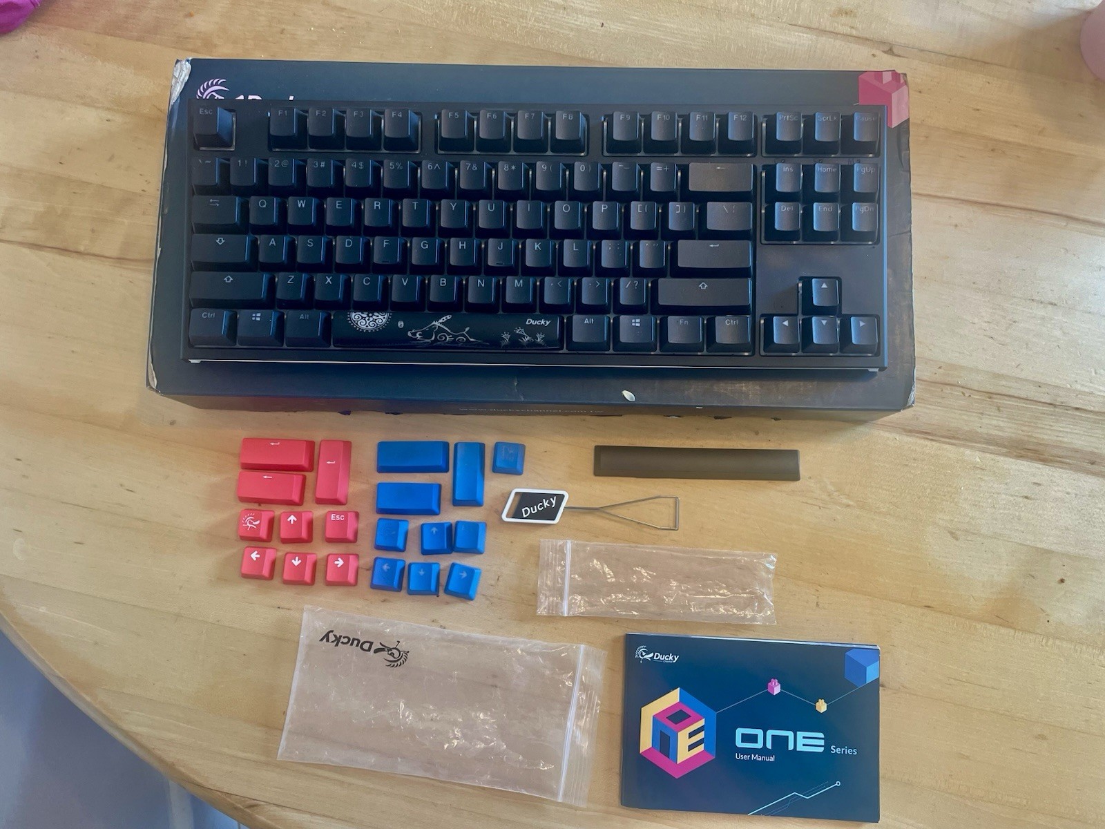 Ducky One 2 RGB TKL Keyboard Cherry Linear White Switches plus Extras
