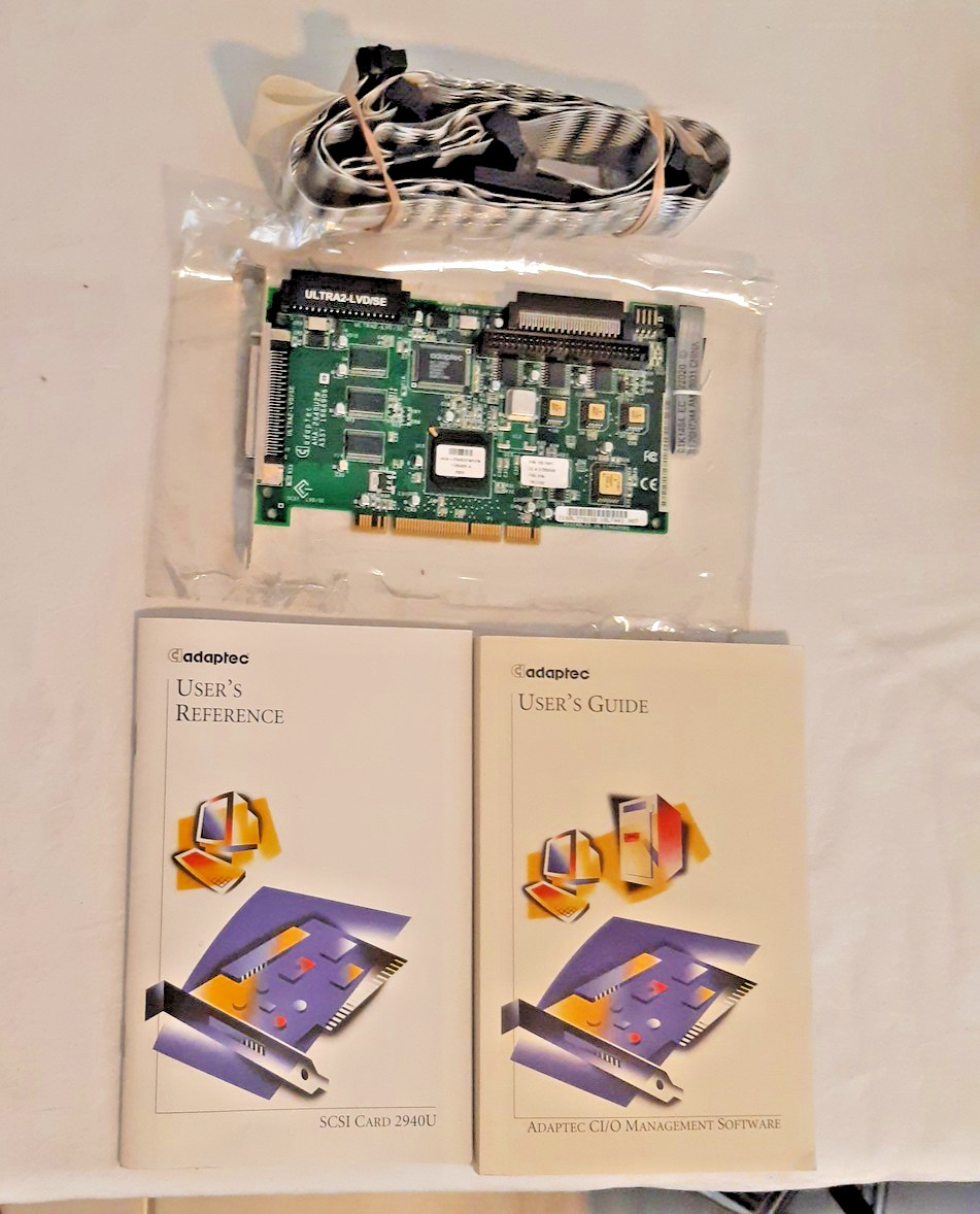 VINTAGE ADAPTEC AHA-2940U2W, PCI ULTRA2 WIDE, LVD SCSI CONTROLLER, NEW OLD STOCK