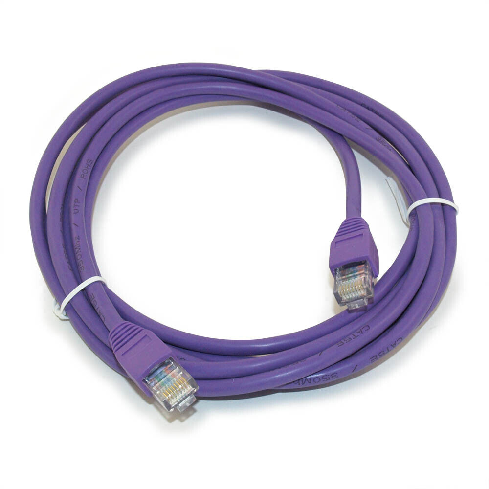 10ft Cat5E Ethernet RJ45 Patch Cable  Stranded  Snagless Booted  PURPLE