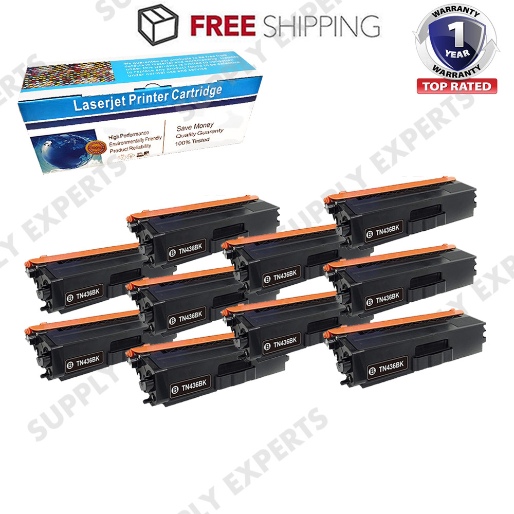 10PK TN436 TN433 Black Toner Cartridge for Brother MFC-L8900CDW
