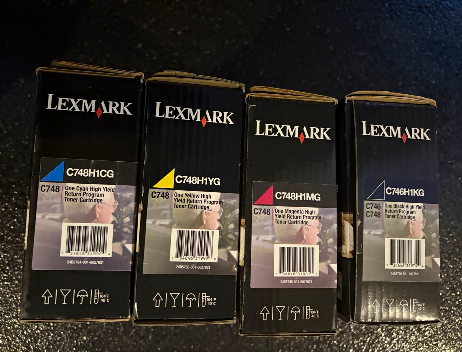 Lexmark High Yield Toner 4-Pack C/M/Y/K for C748/C746 C748H1CG + More