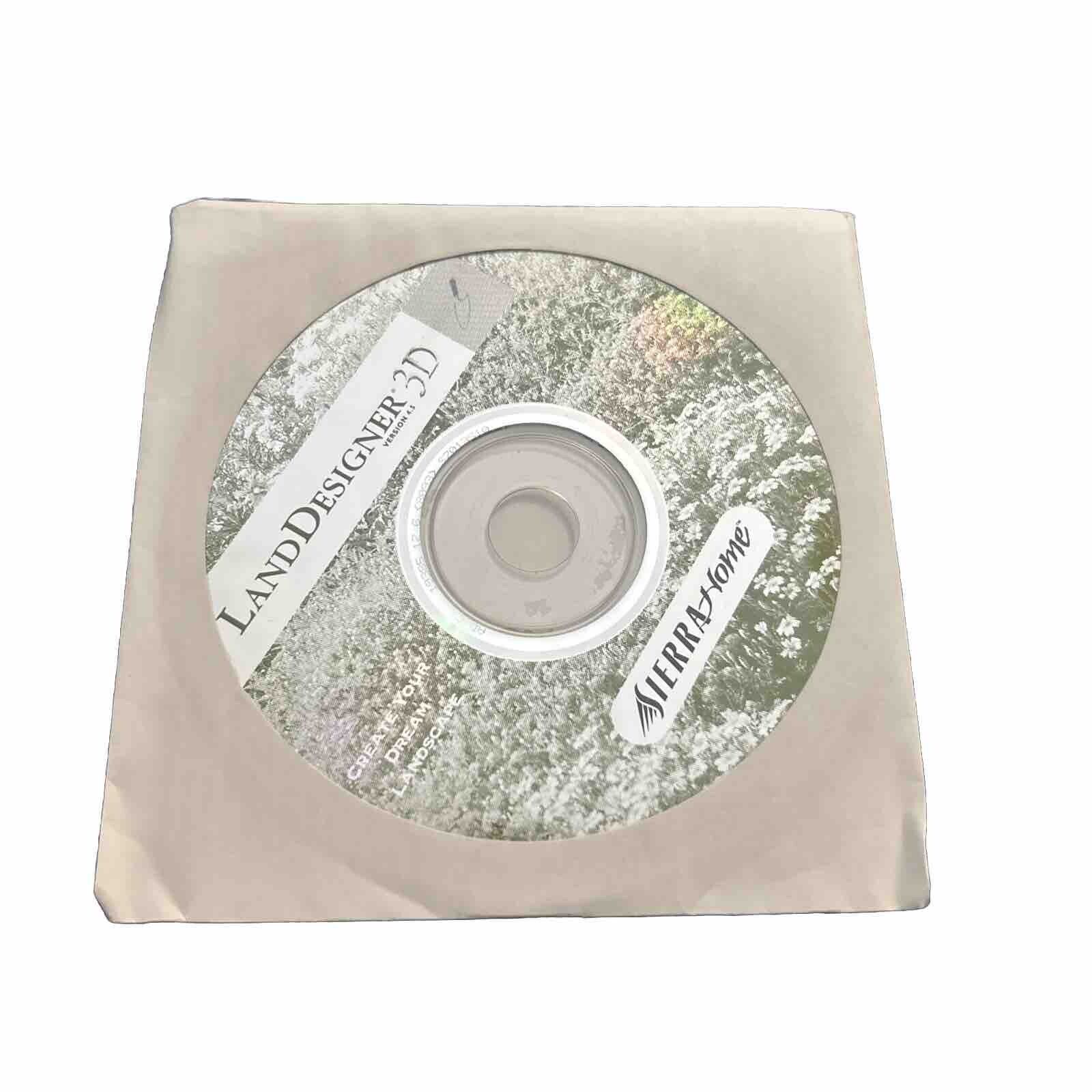Land Designer 3D Version 4.5  PC CD ROM, 1997 Sierra Home White Flower Farm