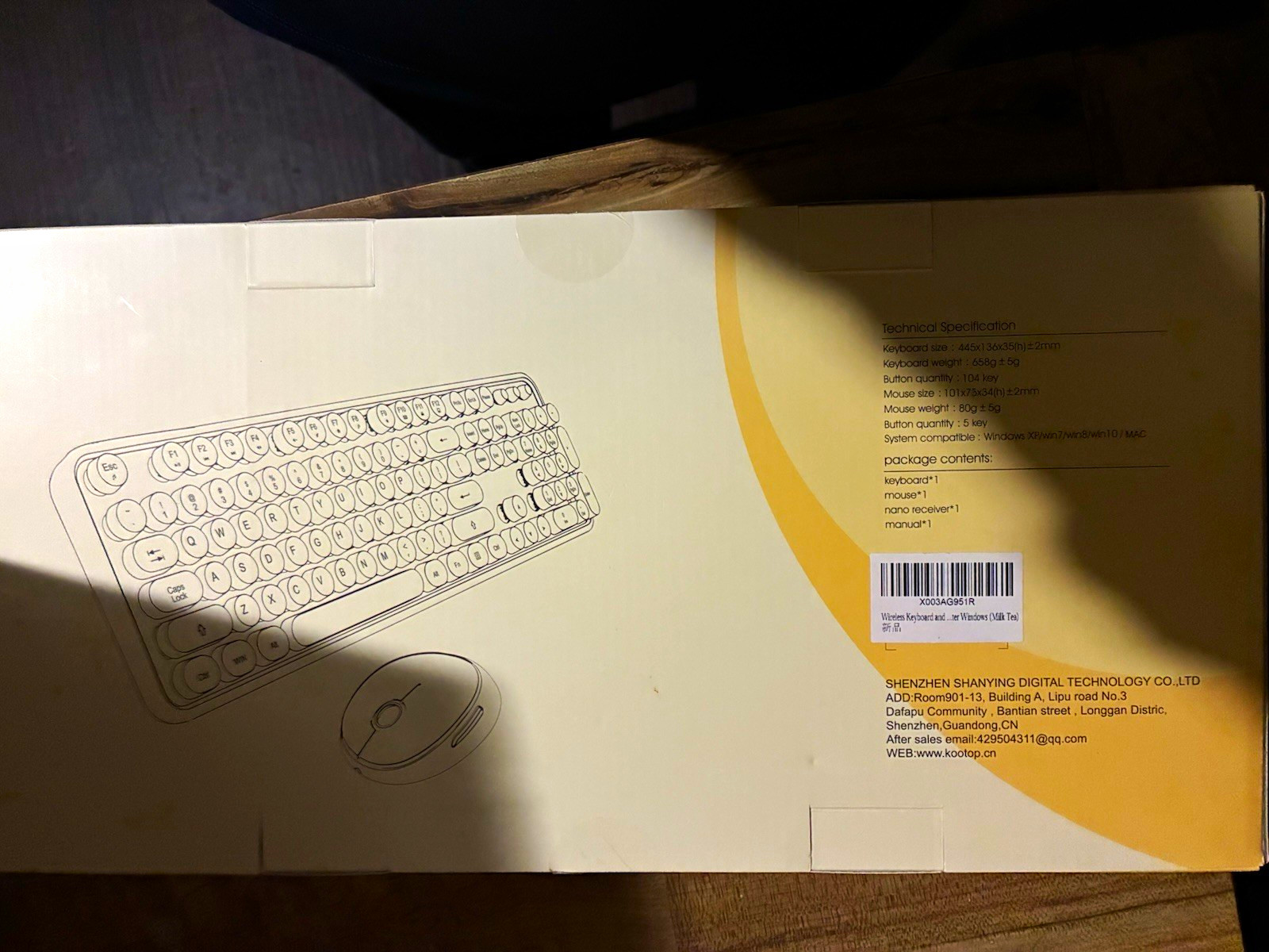 Mofii Sweet Wireless Keyboard & Mouse Set QWERTY English Beige Pink White