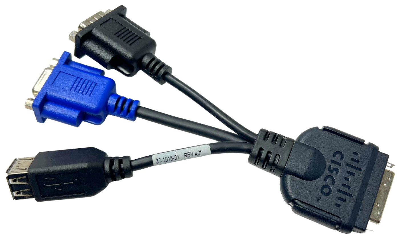 (LOT OF 3) Cisco 37-1016-01 KVM Dongle Adapter Cable VGA Serial USB DB9